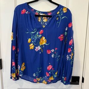 Old Navy Floral Blue Women's Top